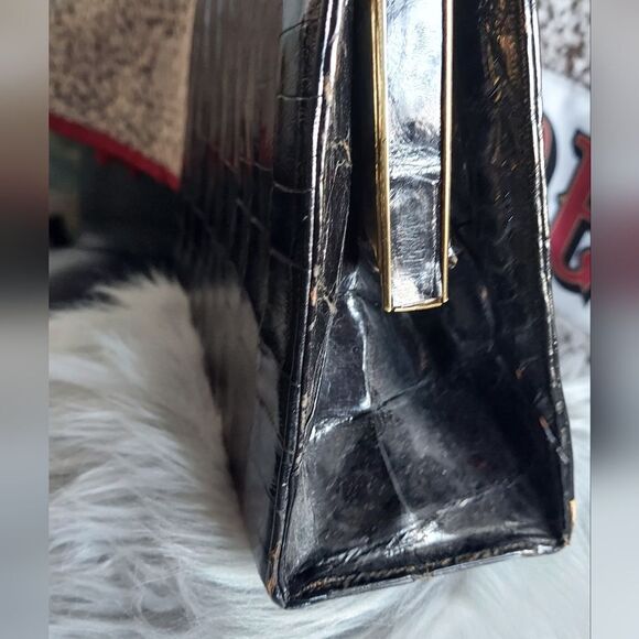 Vintage Reptile Purse Distressed - Picture 8 of 13